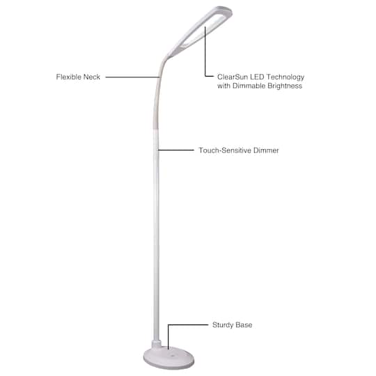 OttLite Natural Daylight LED Flex Floor Lamp